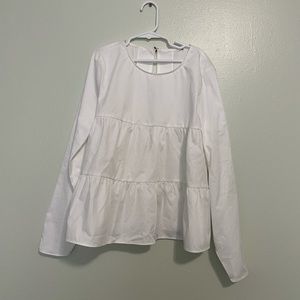Zara white cotton shirt bee